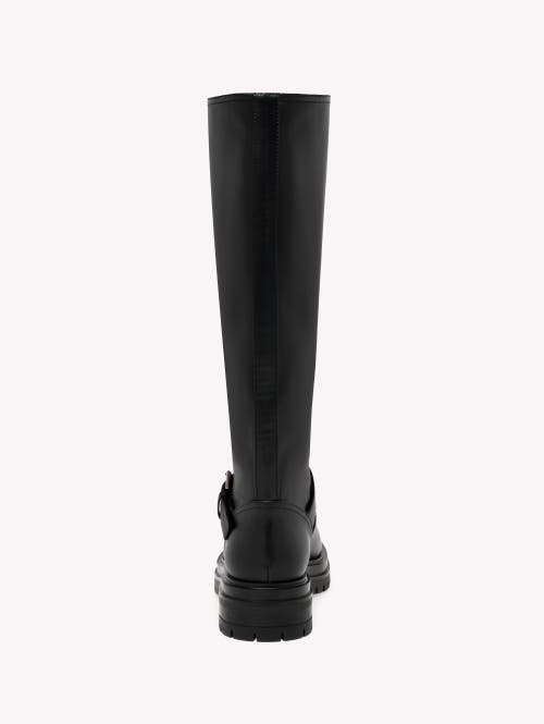 Gianvito Rossi Leather Buckle Lug-sole Moto Boots In Black