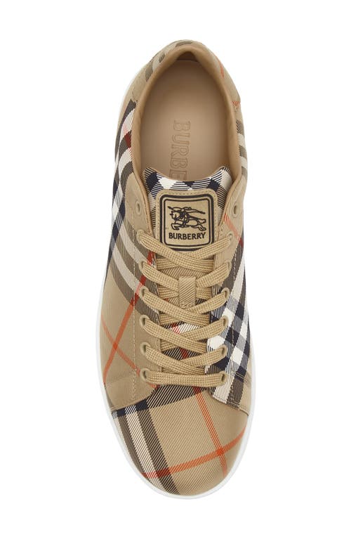 Burberry Multicolor Polyamide Low Top Sneakers In Brown