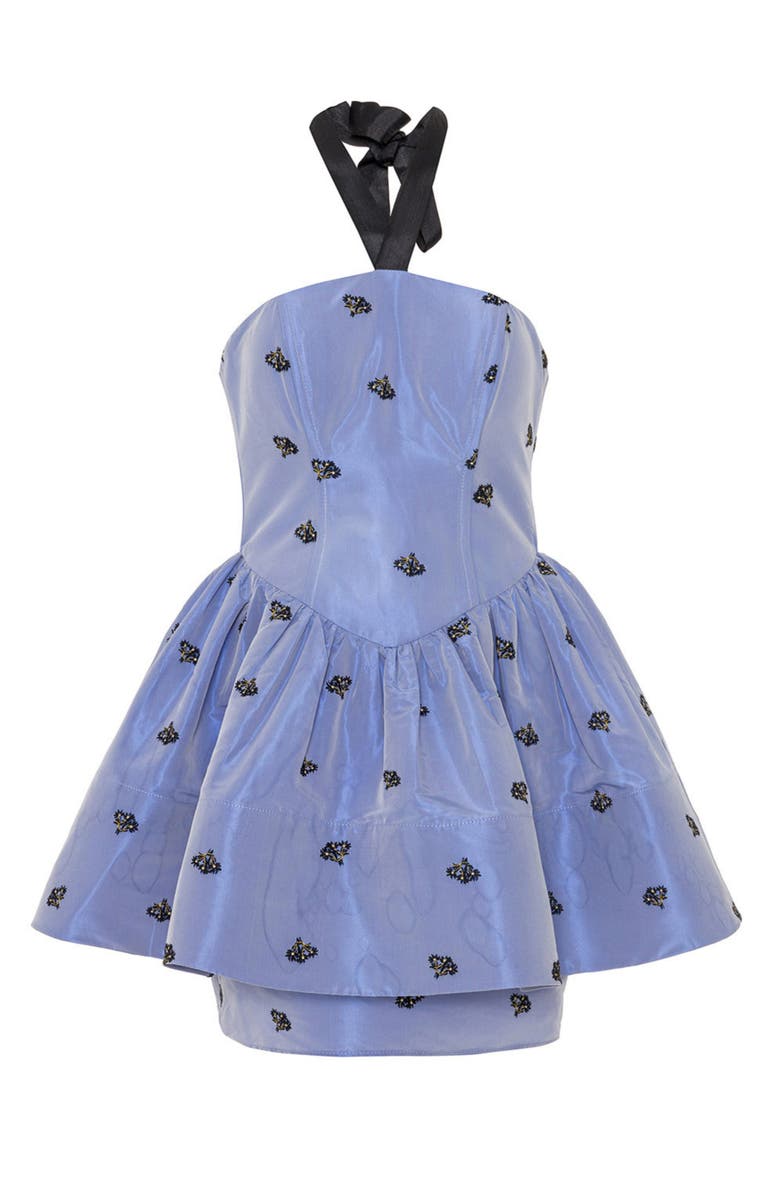 Nocturne Embroidered Strapless Mini Dress, Alternate, color, 