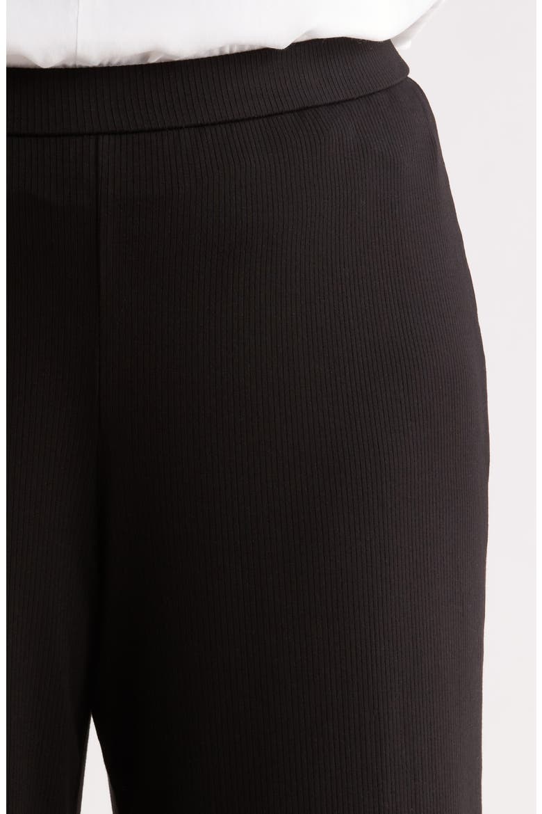 Rib Wide Leg Pants, Alternate, color, BLACK