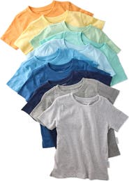 BUTTERBLU Kids' Taylor Assorted 10-Pack Organic Cotton T-Shirts