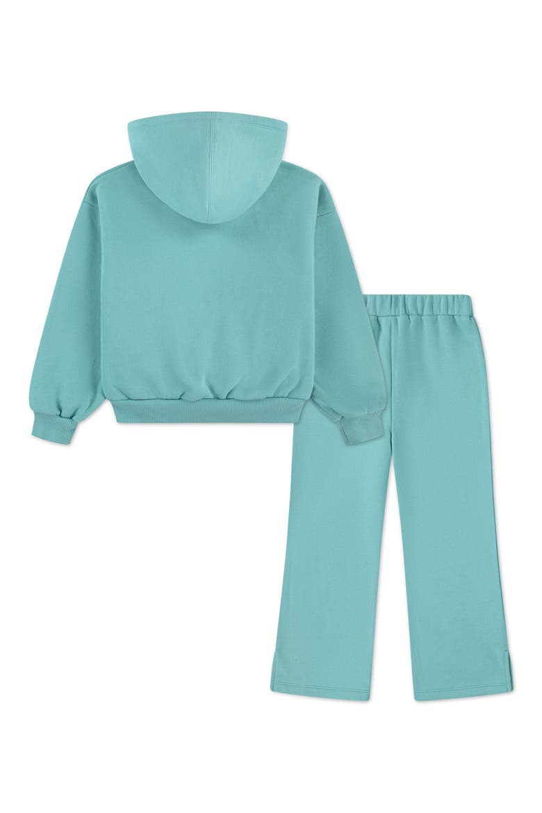 Kids' Pop Fleece Hoodie & Pants Set, Alternate, color, GREEN FROST