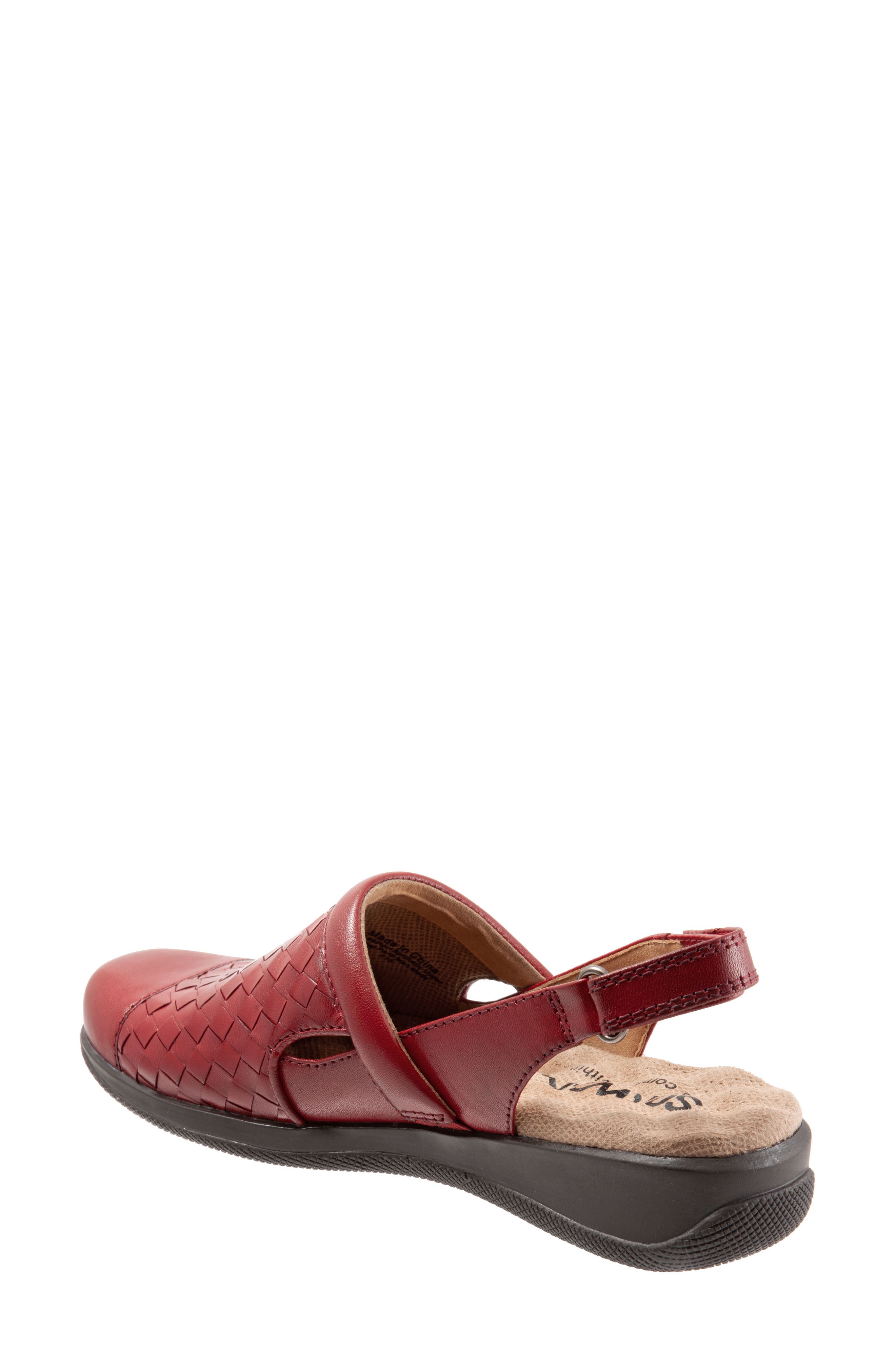 Salina II Woven Clog, Alternate, color, RED BURNISHED