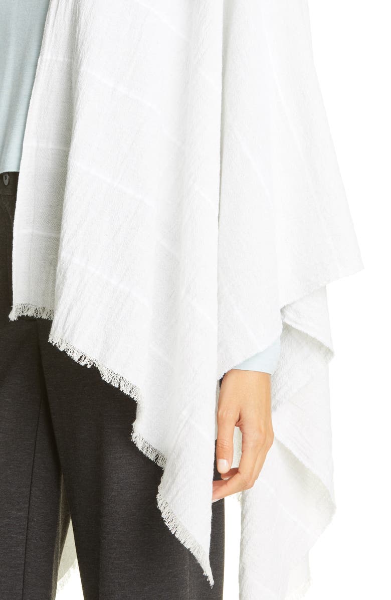 Eileen Fisher Gauze Poncho, Alternate, color, Pearl