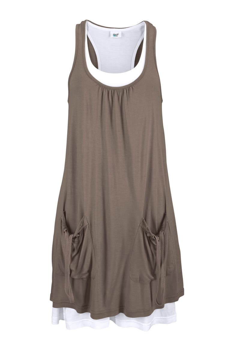Layered Look Dress, Alternate, color, Khaki