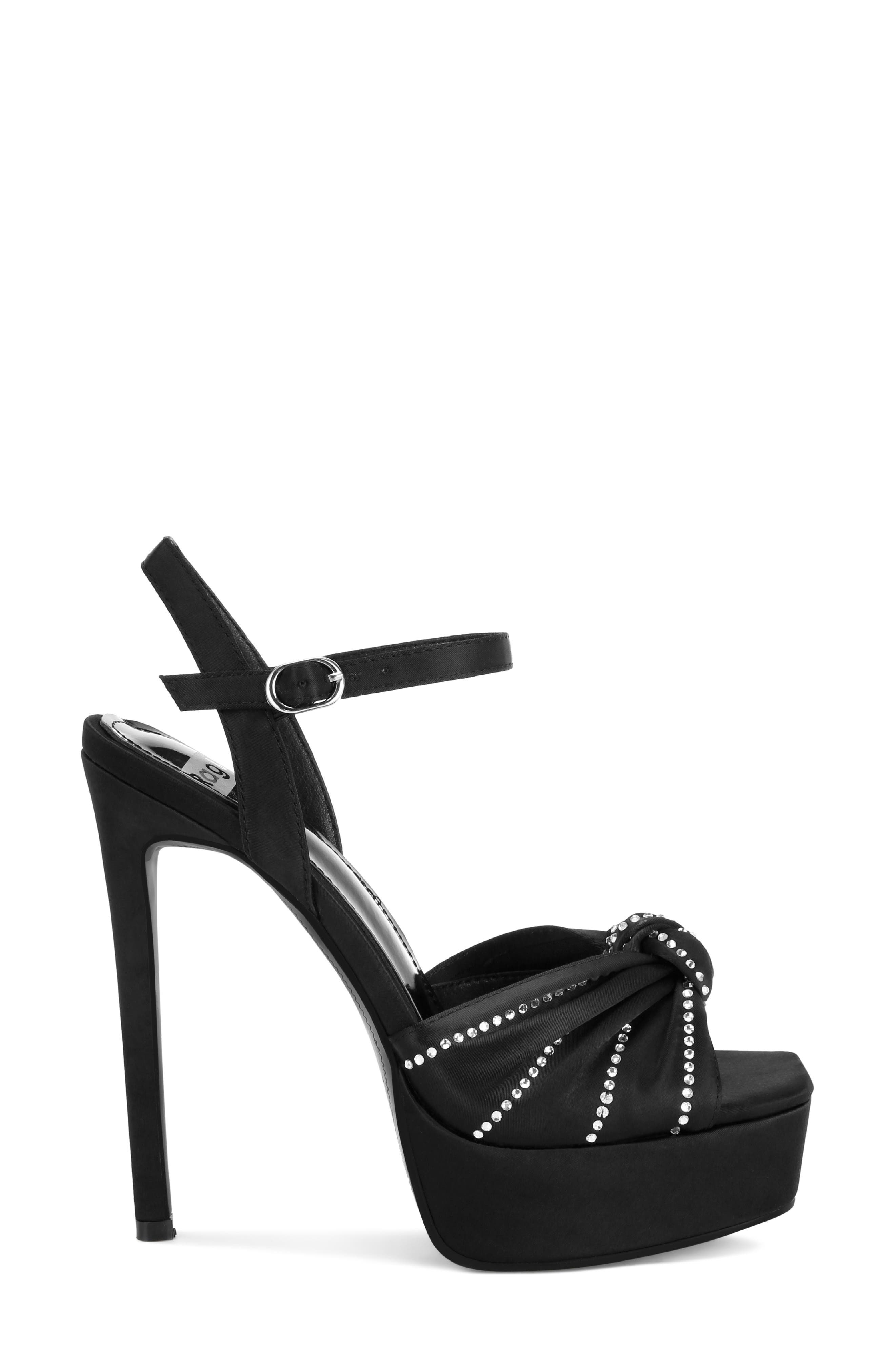 Margala Platform Sandal, Alternate, color, BLACK SATIN