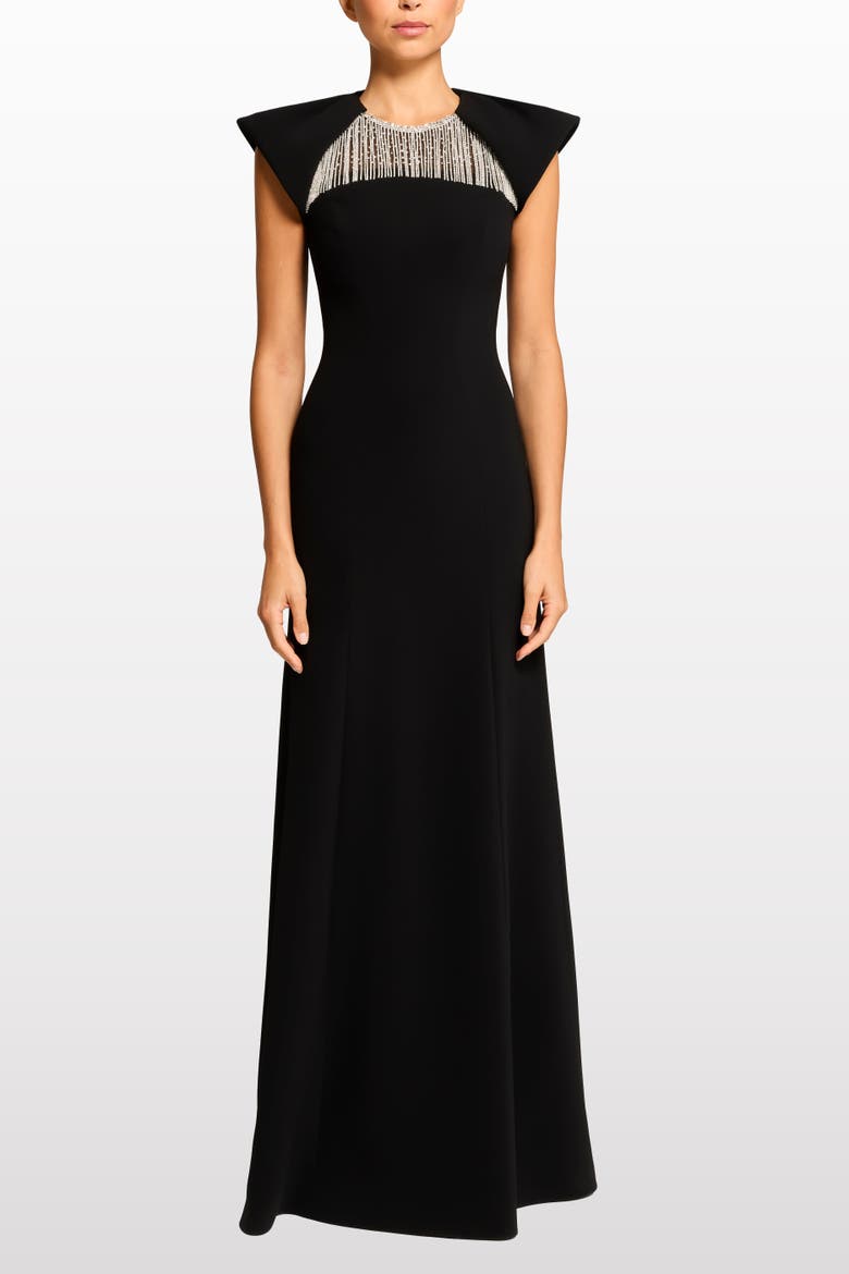 Sonder Embellished Maxi Dress, Alternate, color, Liquorice