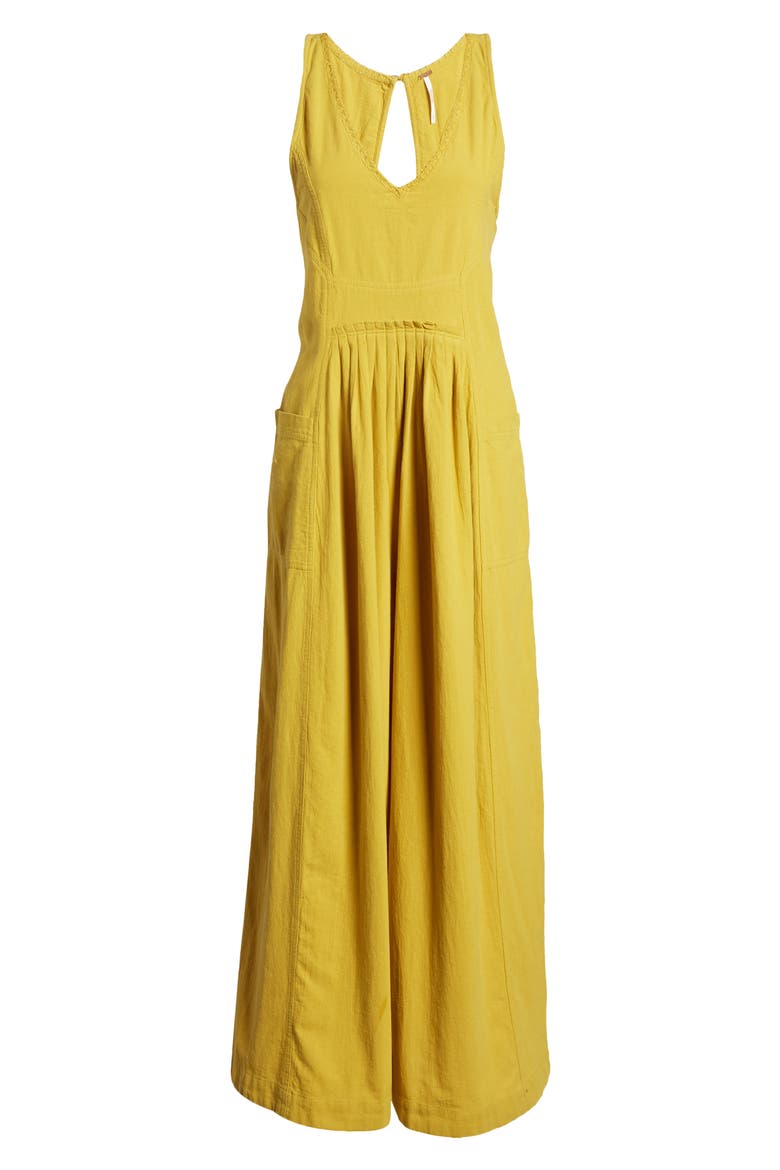 free-est Next Level Wide Leg Jumpsuit, Alternate, color, HONEY MALLOW