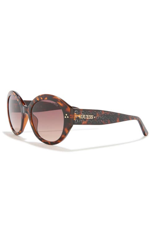 Guess 54mm Square Sunglasses In Dark Havana/gradient Brown