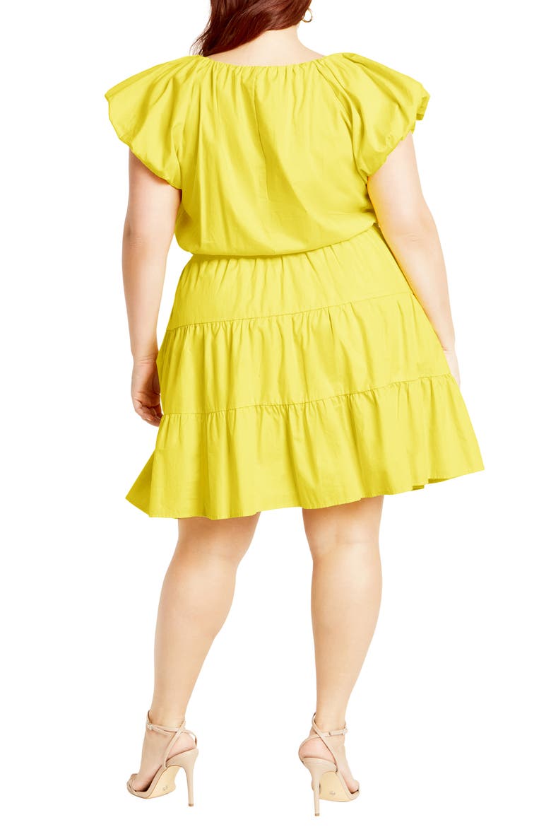 Alina Fit & Flare Minidress, Alternate, color, YELLOW