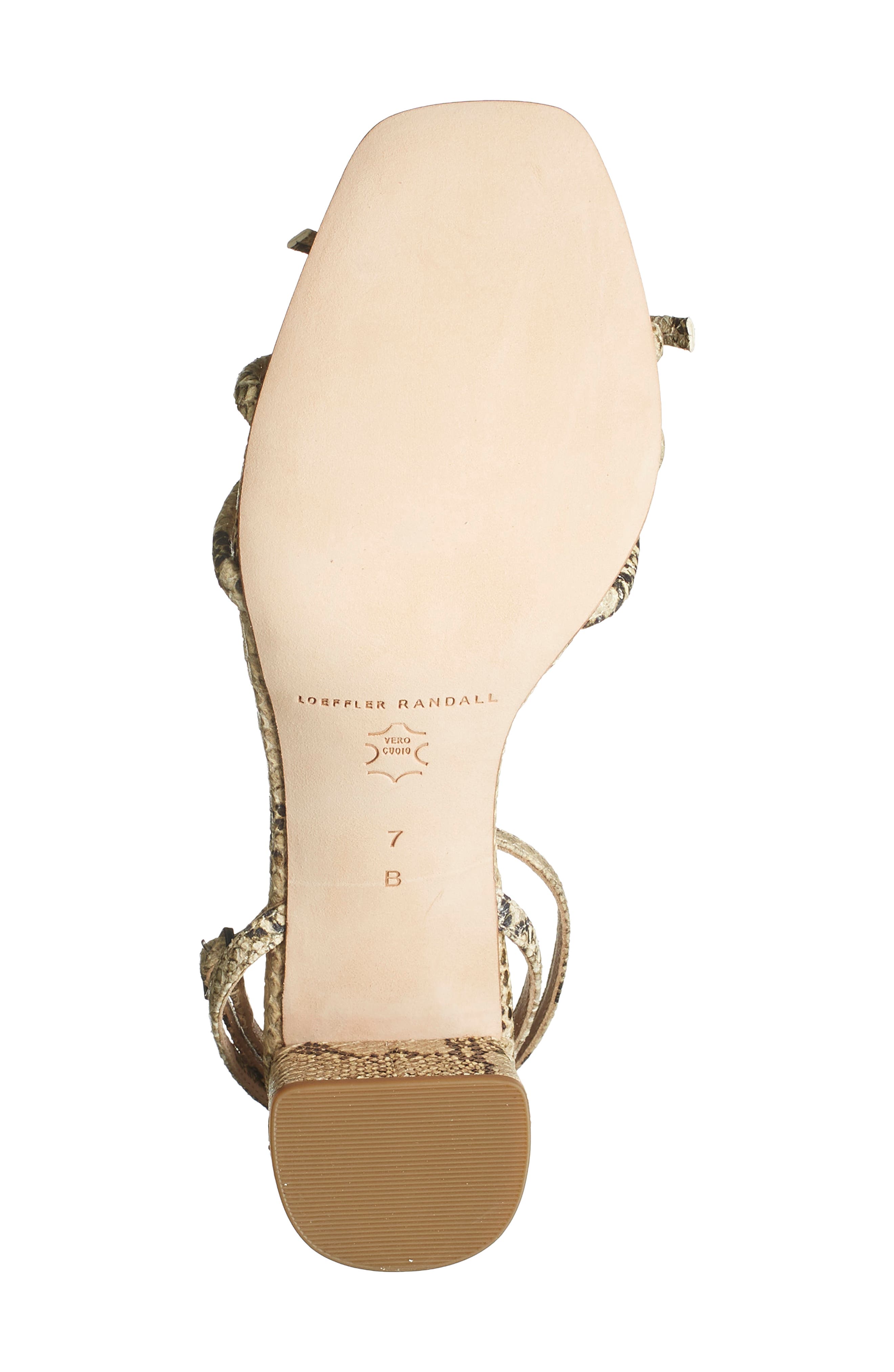 Loeffler Randall Gracie Snake Embossed Heeled Sandal, Alternate, color, 