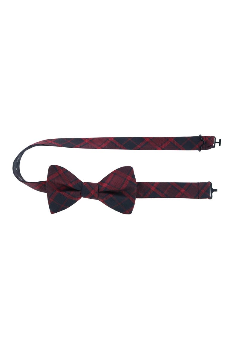 Kincaid Plaid Silk Bow Tie, Alternate, color, RED PLAID