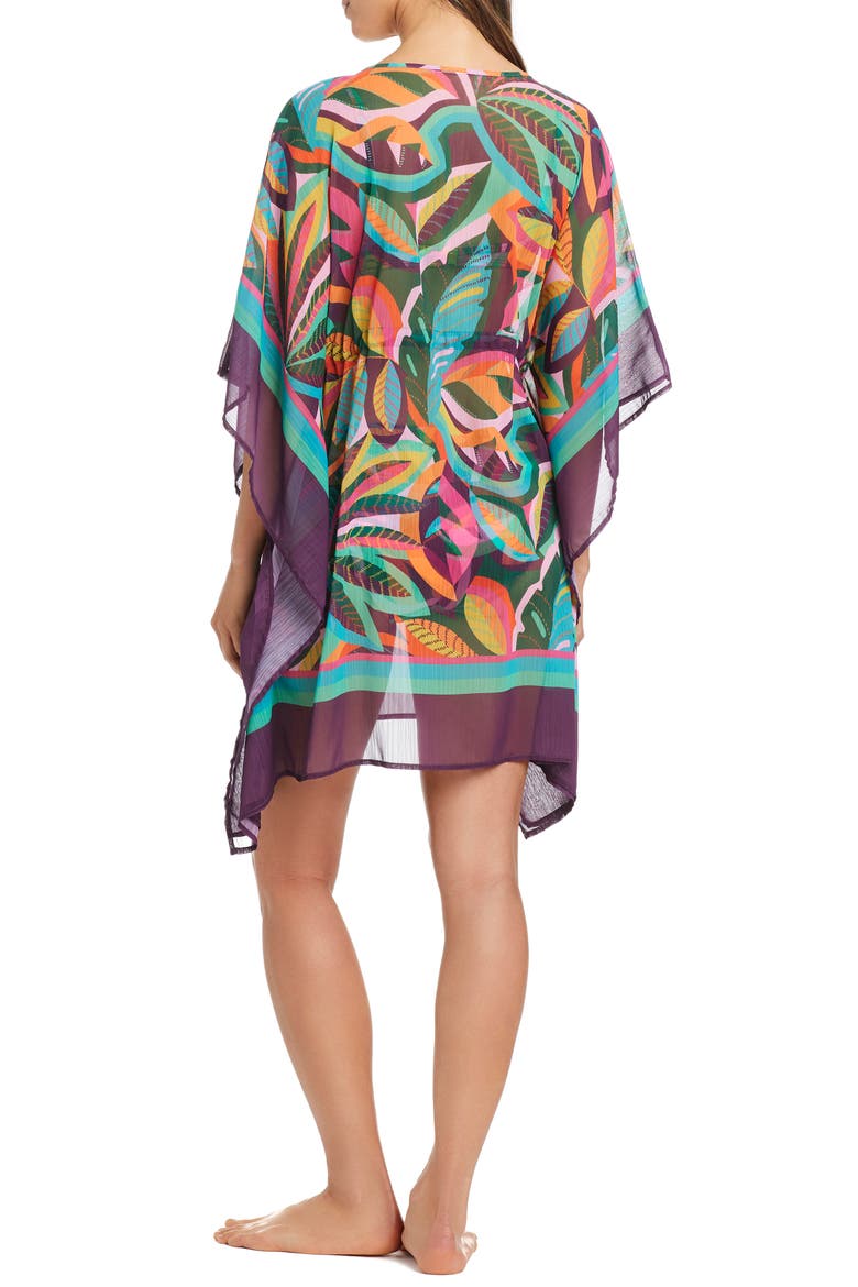 Tropical Print Cover-Up Caftan, Alternate, color, MULTI