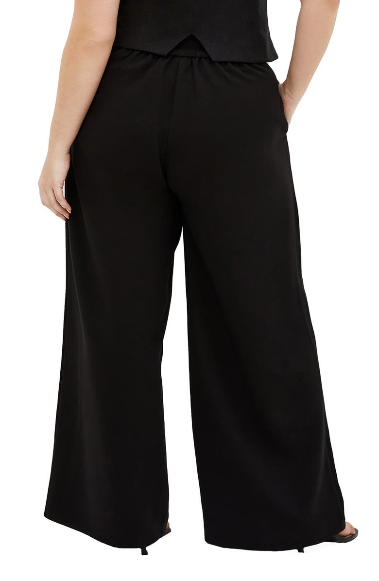 City Chic Dee Front Pleat Wide Leg Pants, Alternate, color, 