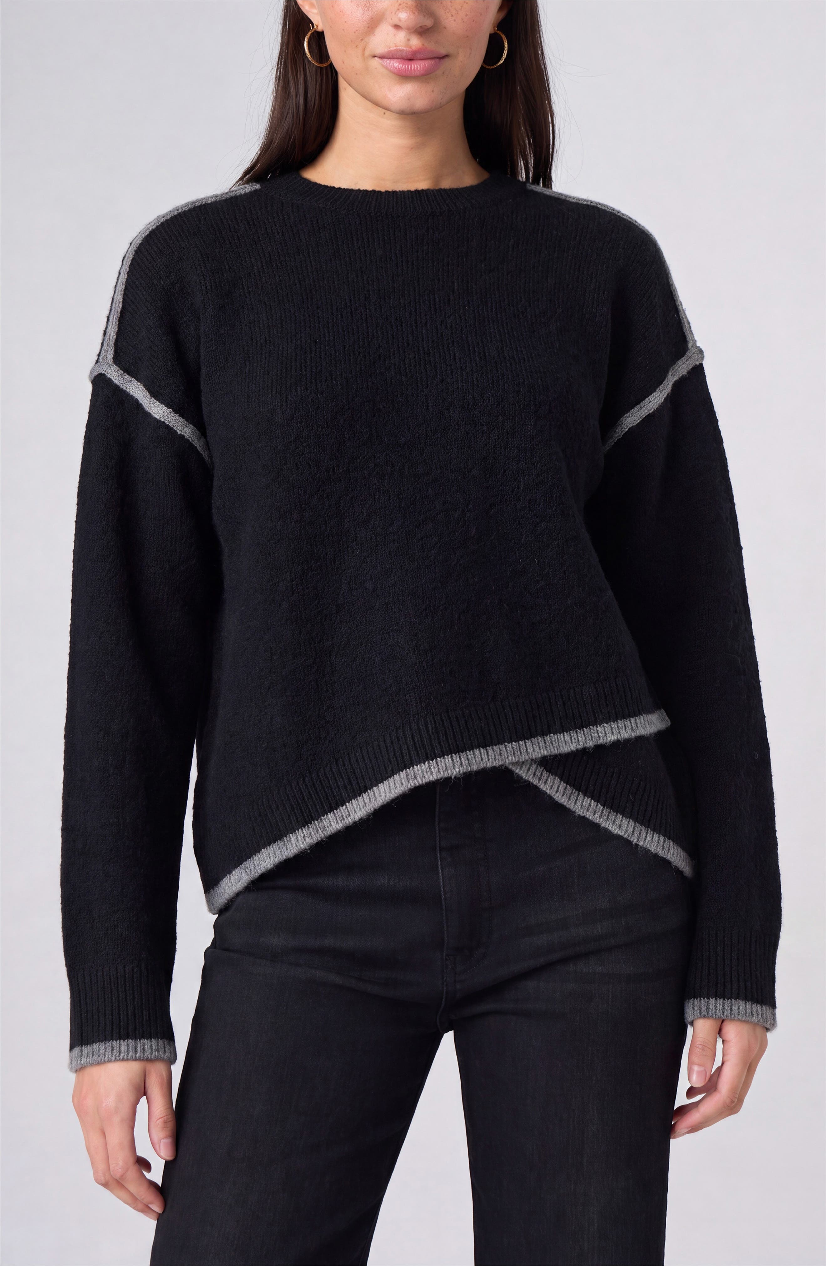 BLK W/ LT HR GREY