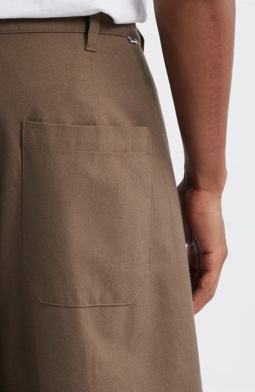 Obey Oliver Pleated Twill Pants In Brown
