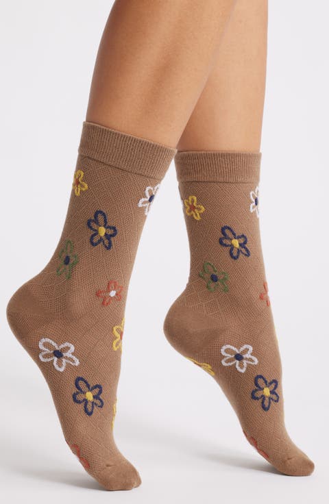 Waverly Floral Crew Socks