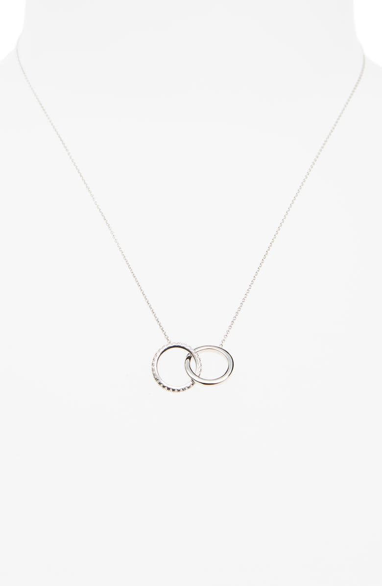 Roberto Coin Diamond Double Circle Pendant Necklace, Alternate, color, 