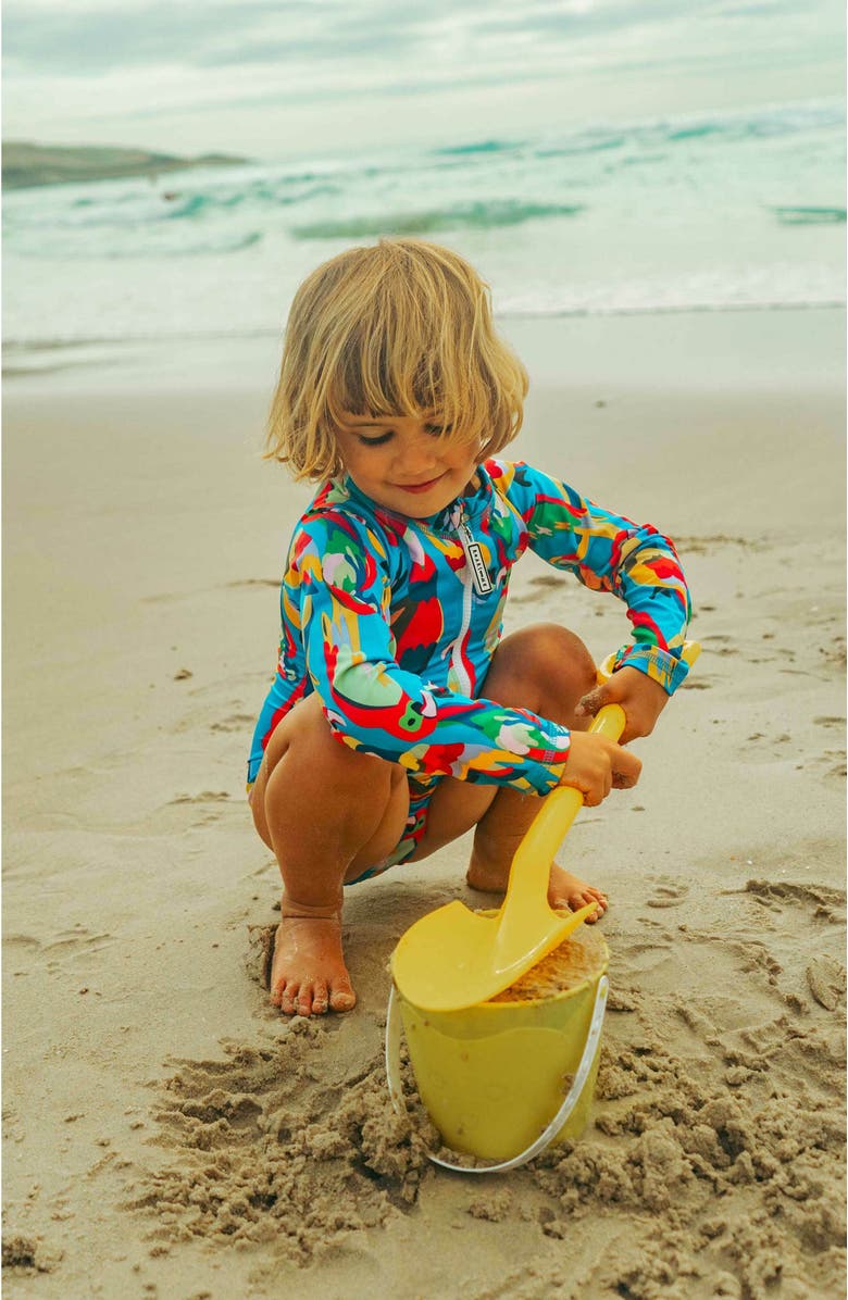 Roarsome Parrot Swim Suit, Alternate, color, Bright Blue