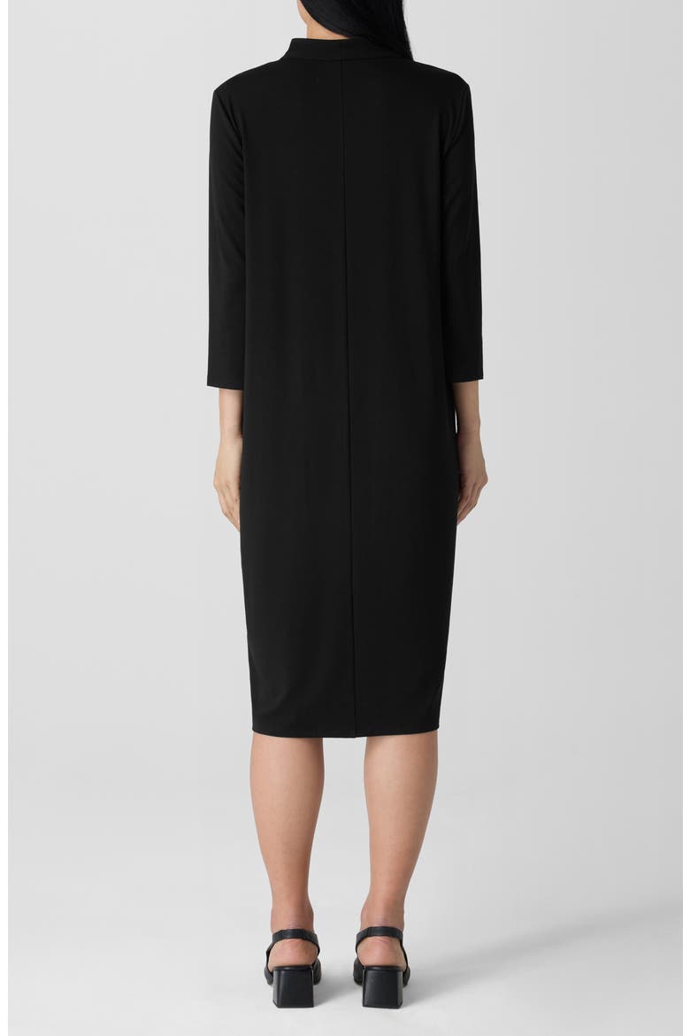 Jersey Sheath Midi Dress, Alternate, color, BLACK