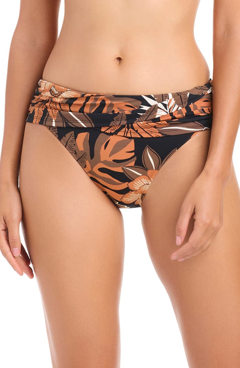 BLEU by Rod Beattie Sarong Hipster Bikini Bottoms, Main, color, Black