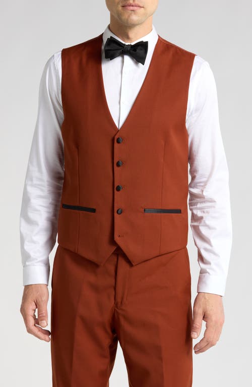 Gino Vitale Premium Slim Fit 3-piece Tuxedo In Rust