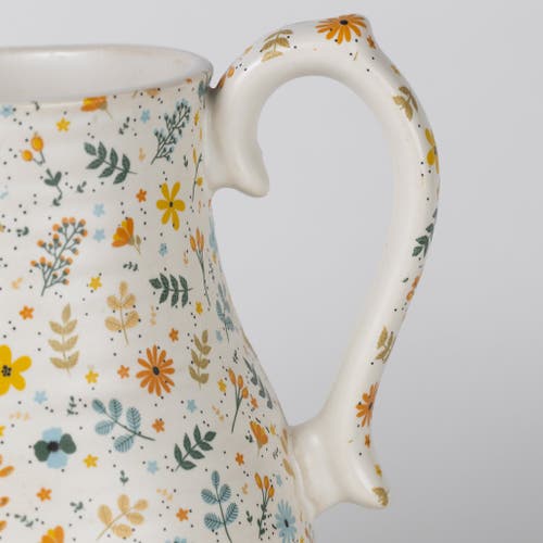 Ten Thousand Villages Tula Floral Ceramic Pitcher In Multi