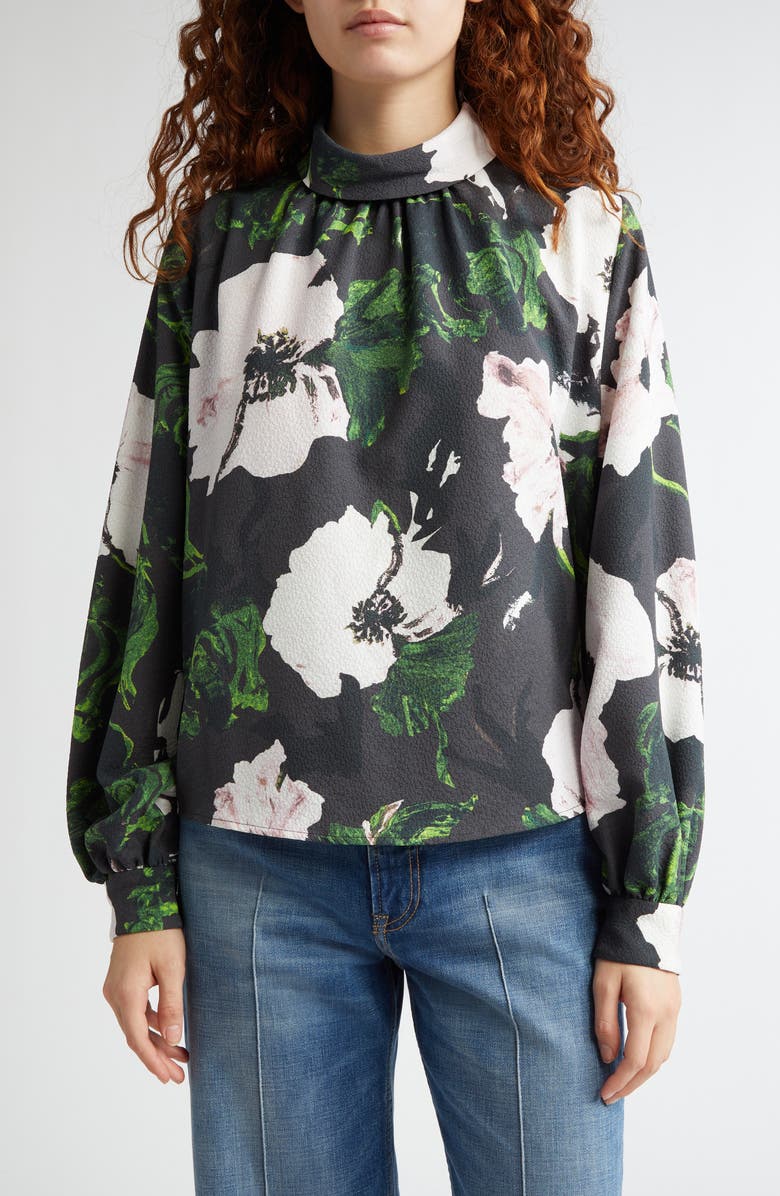 Stine Goya Floral Print Gathered Top, Main, color,