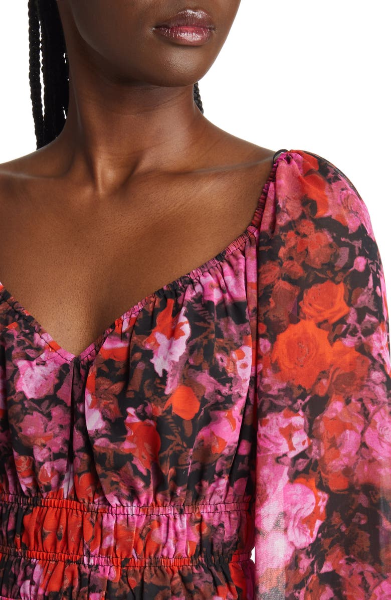 Steve Madden Laine Long Sleeve Dress, Alternate, color, 