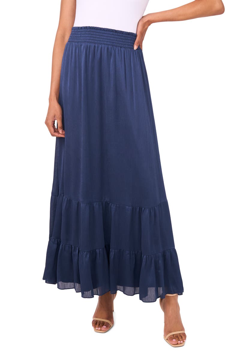 Tiered Maxi Skirt, Main, color, SWIFT SEAS