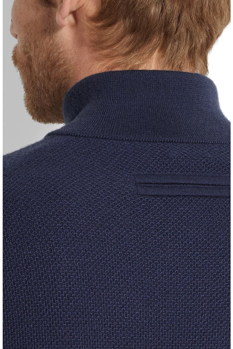 Oasi Cashmere Quarter Zip Sweater, Alternate, color, INK BLUE
