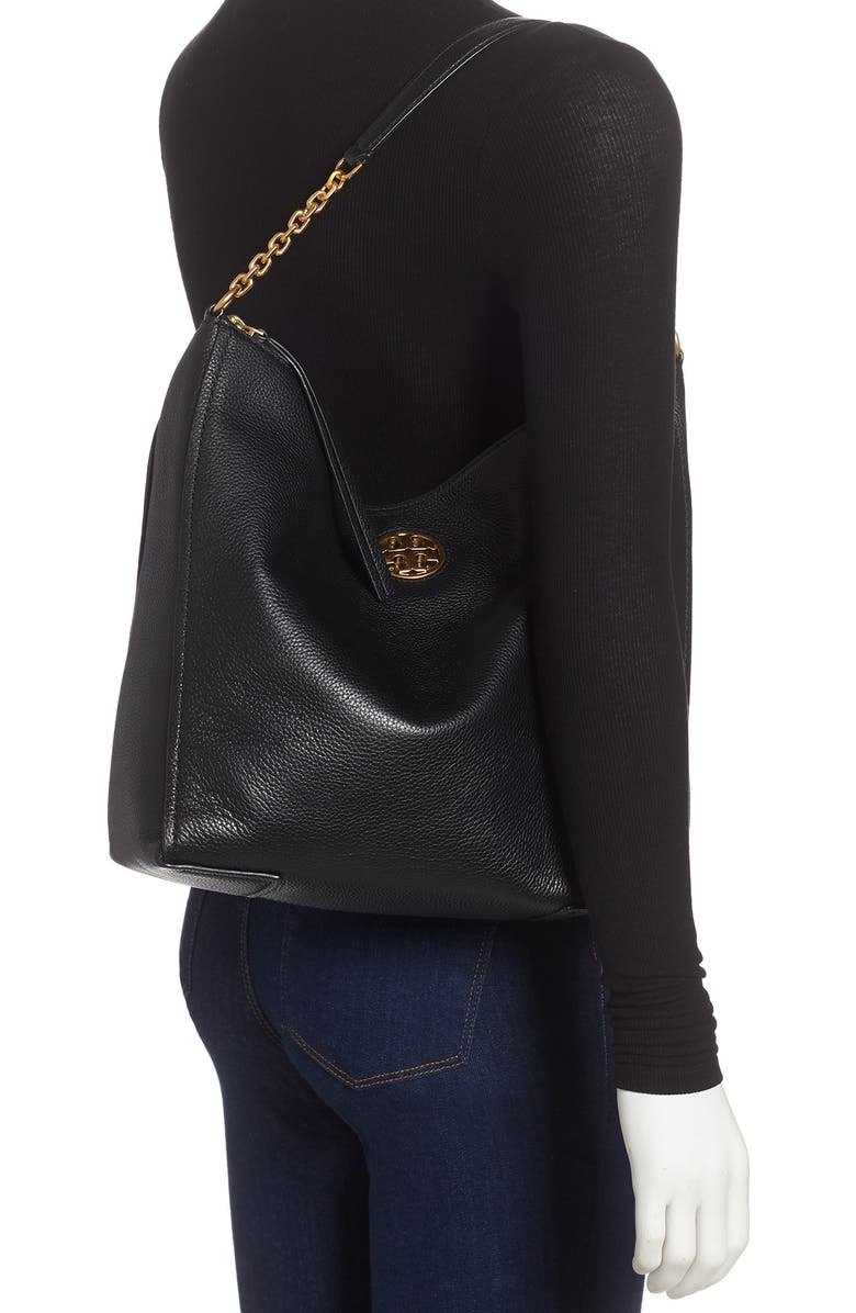 Tory Burch Carson Top Handle Leather Hobo Bag, Alternate, color,
