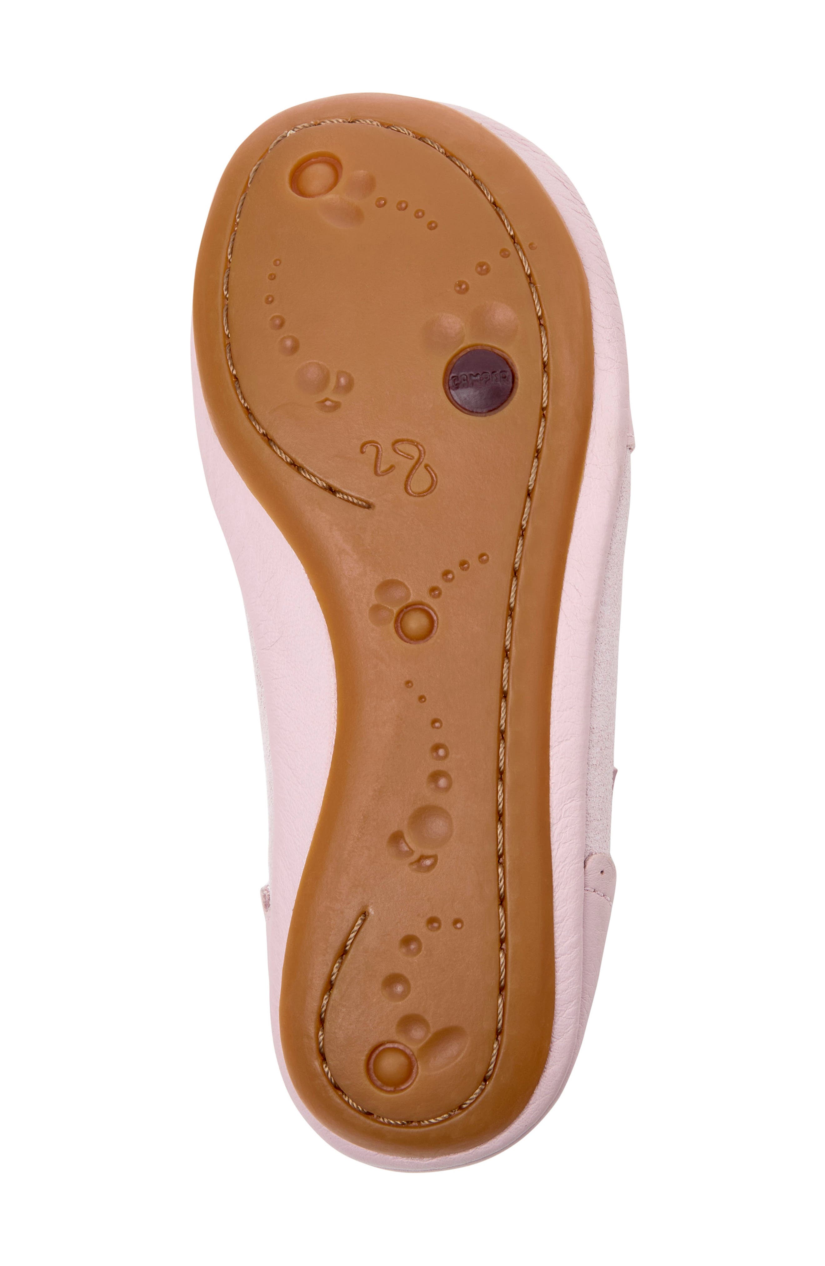 Kids' Right Leather Flat, Alternate, color, LT/ PASTEL PINK