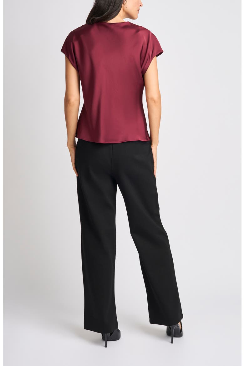 Extended Shoulder V-Neck Top, Alternate, color, BURGUNDY
