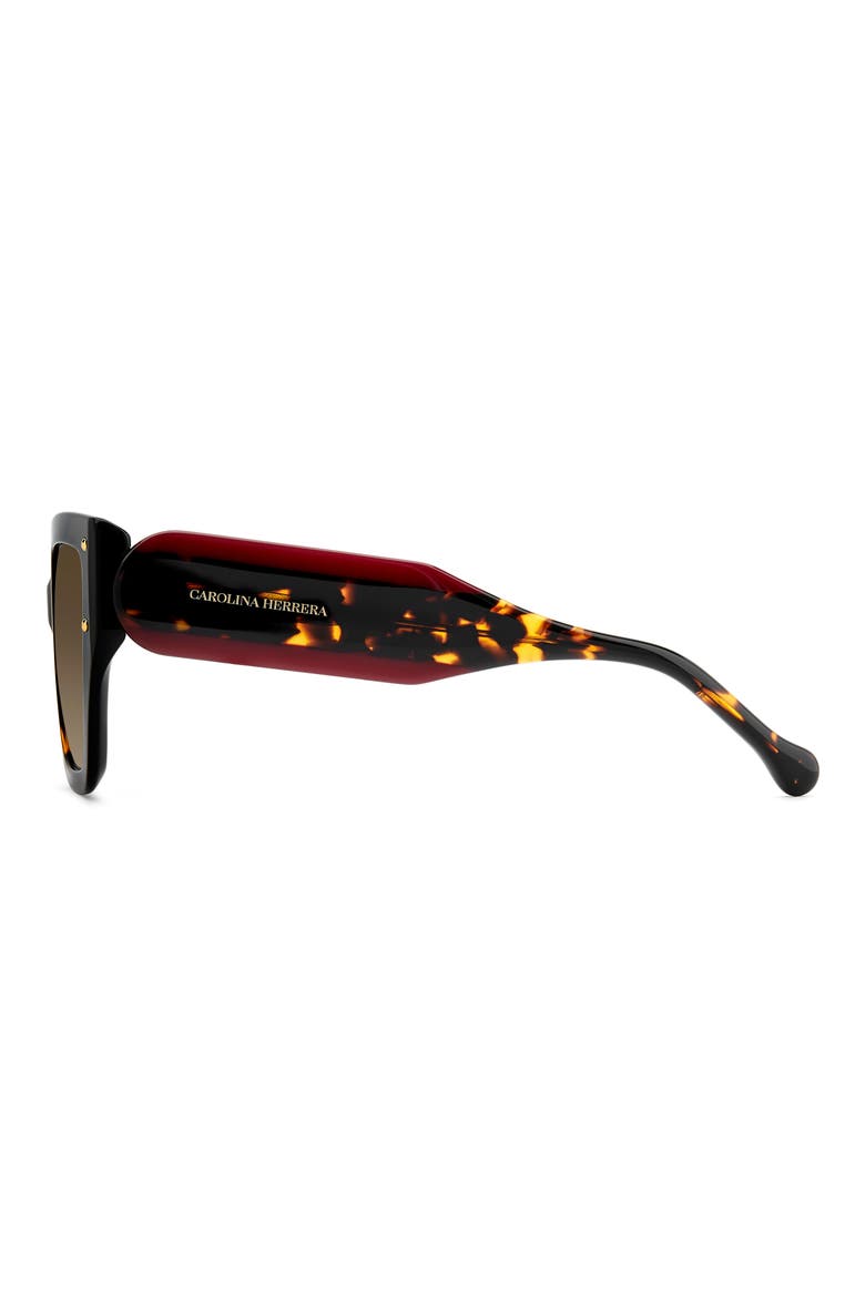 53mm Gradient Square Sunglasses, Alternate, color, HAVANA/ BROWN