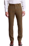 PAISLEY & GRAY Slim Downing Herringbone Windowpane Pants
