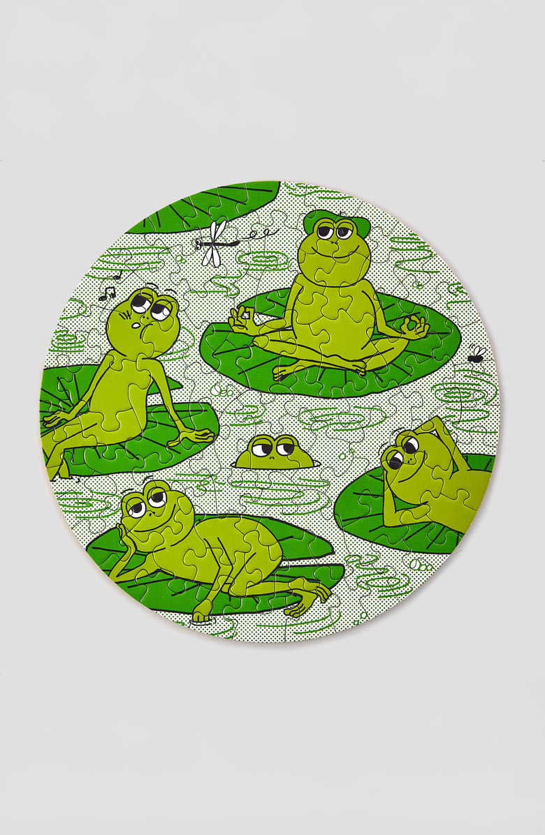 Le Puzz Peace Frogs 81 Piece Mini Puzzle, Alternate, color, NO COLOR