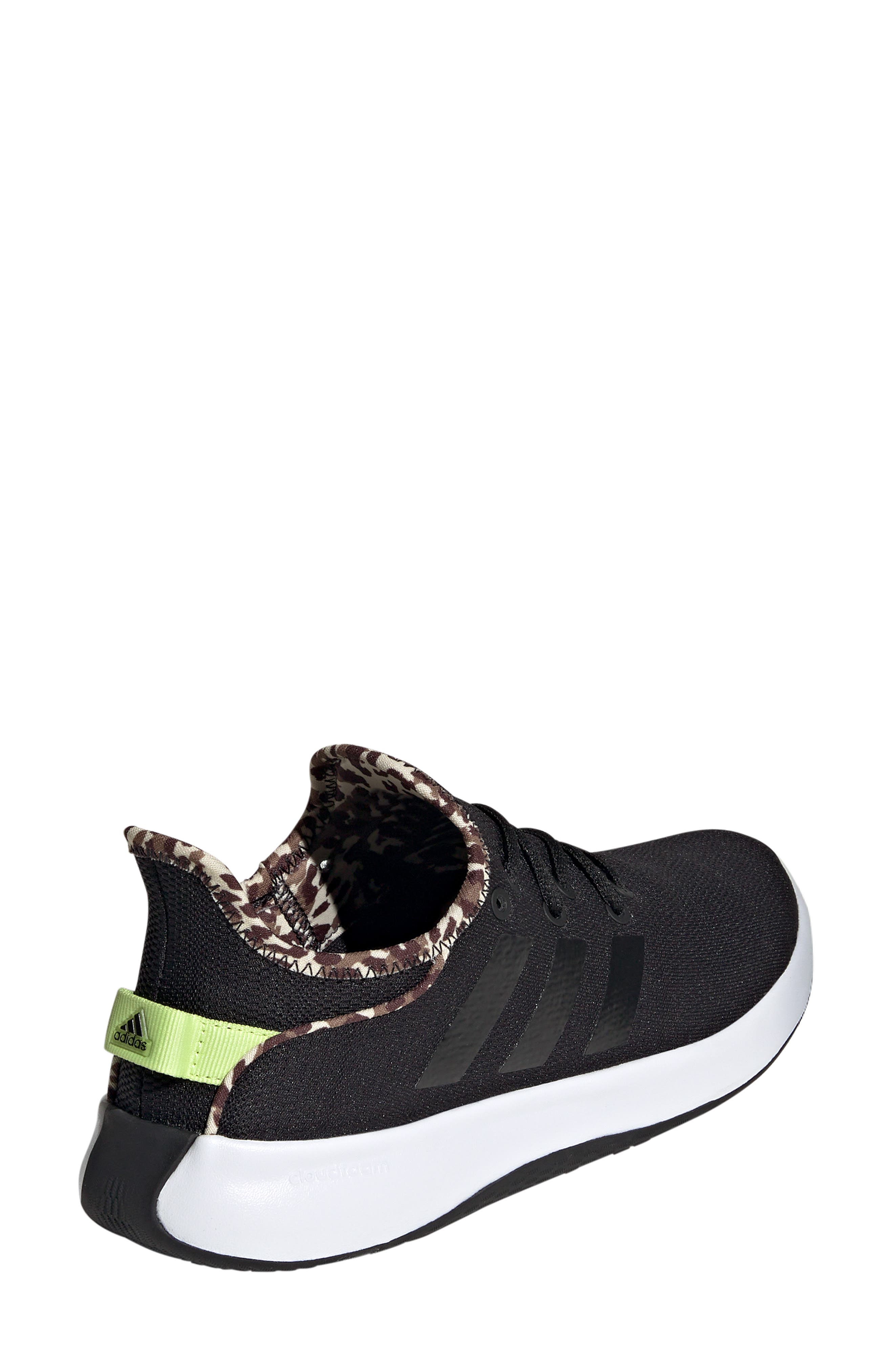 adidas Cloadfoam Pure Running Shoe, Alternate, color, Black/ Black/ Pulse Lime