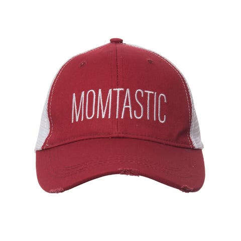 Momtastic Baseball Hat Cotton Red