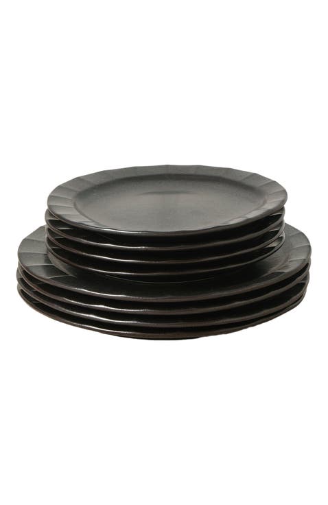 Oasis Stoneware 4-Piece Dinner Plate Set