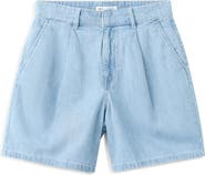 MANGO Amelie Pleated Bermuda Shorts