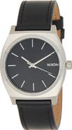 Nixon Time Teller Leather Strap Watch