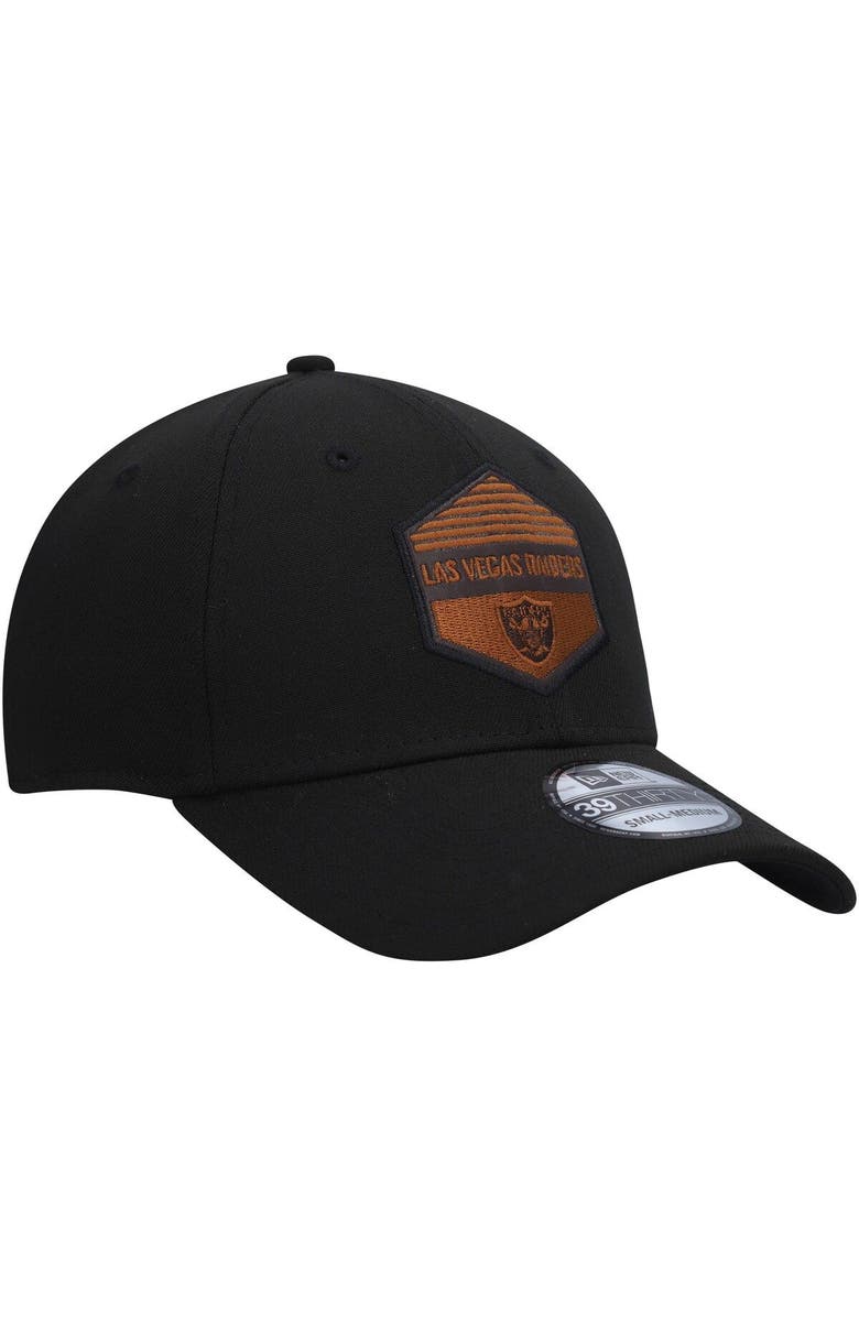 New Era Men's New Era Black Las Vegas Raiders Gulch 39THIRTY Flex Hat, Alternate, color,