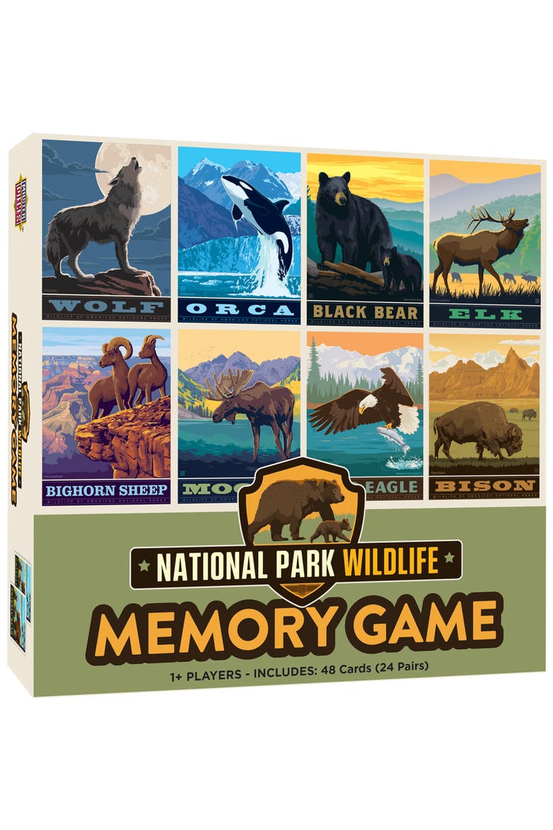 National Parks Wildlife Memory Game, Main, color, Multicolor