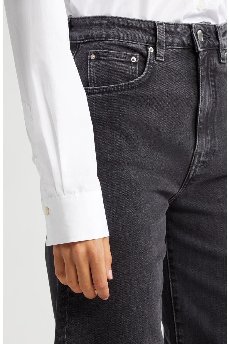 High Waist Crop Flare Jeans, Alternate, color, GREY WASH