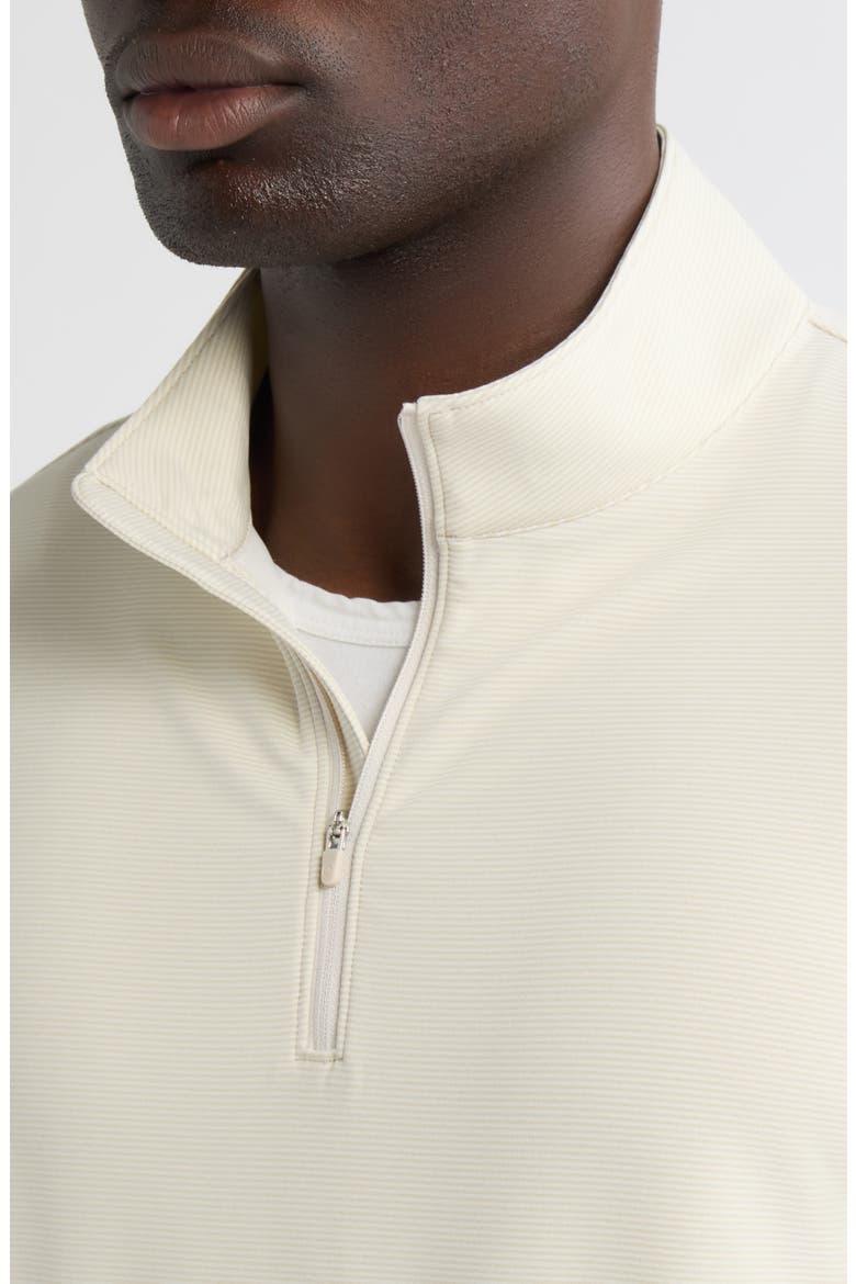 Perth Stripe Quarter Zip Performance Pullover, Alternate, color, STONE