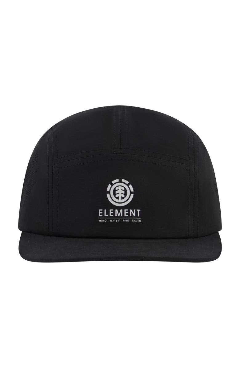 Element Soft Poly Twill Camper Cap Athletic 5-Panel Style, Alternate, color, Black