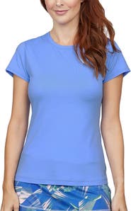 Sofibella UV Colors Short Sleeve Womens Tennis Shirt