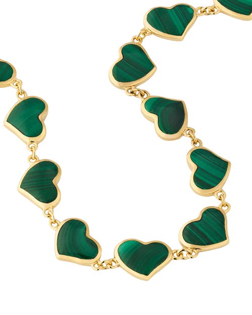 Jan Leslie All Around Heart Bracelet Set In Sterling Silver In Green