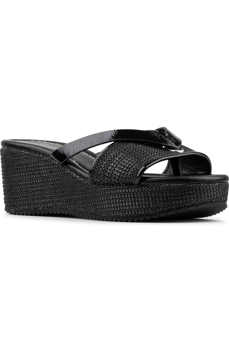 Donald Pliner Sotira Platform Wedge Sandal, Main, color, Black